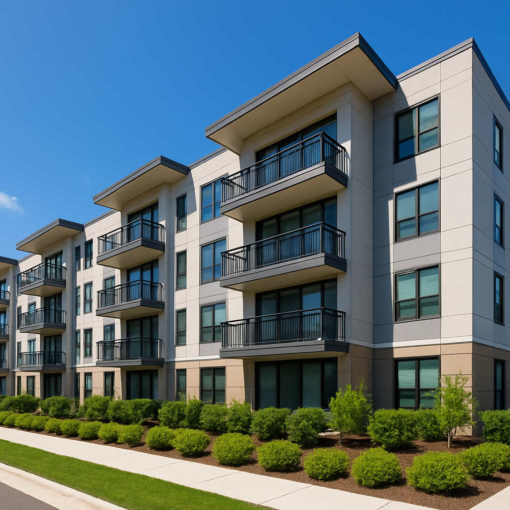 Modern apartment community served by OneSource Asset Group